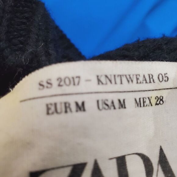 Zara Oversized Slouchy Longer Sweater Ballerina embroidered Ballet Abstract Sz M - Picture 9 of 11